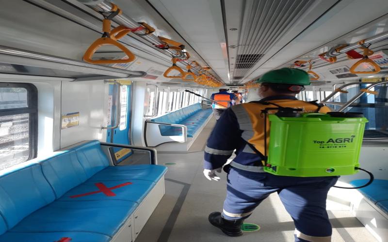  LRT Sumsel Tetap 88 Perjalanan dengan Protokol Kesehatan Ketat