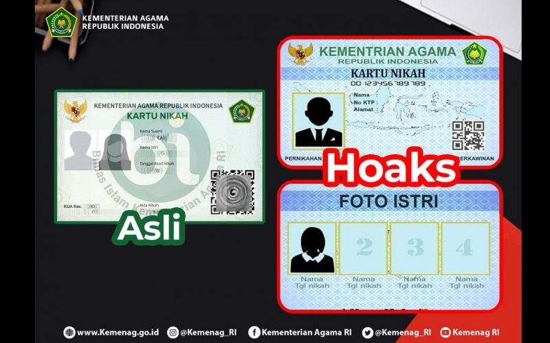  Heboh Beredar Kartu Nikah dengan Kolom 4 Istri, Kemenag: Hoaks!