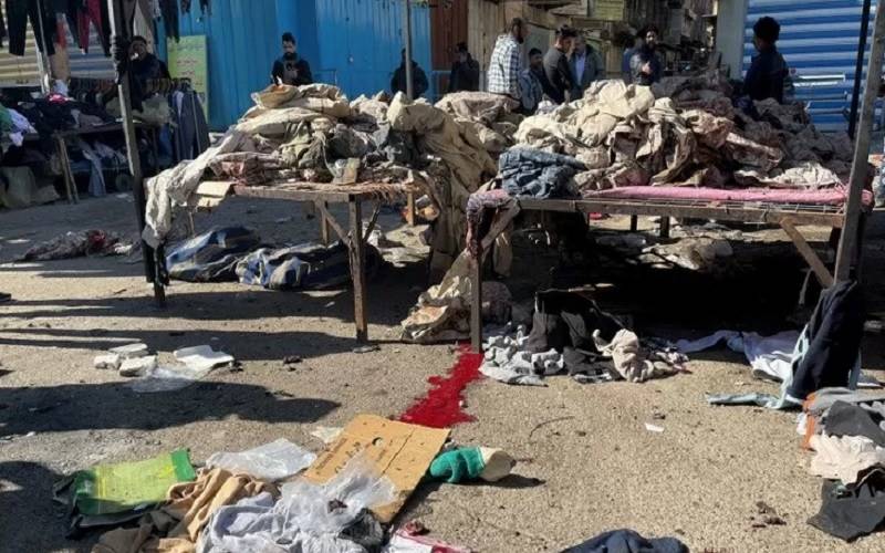 Suasana lokasi bom bunuh diri di Baghdad, Irak, Kamis (21/2/2021). /Antara-Reutersrn