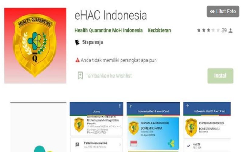  Kebocoran Data e-HAC Potensi Tingkatkan Ketidakpercayaan Penanganan Covid-19