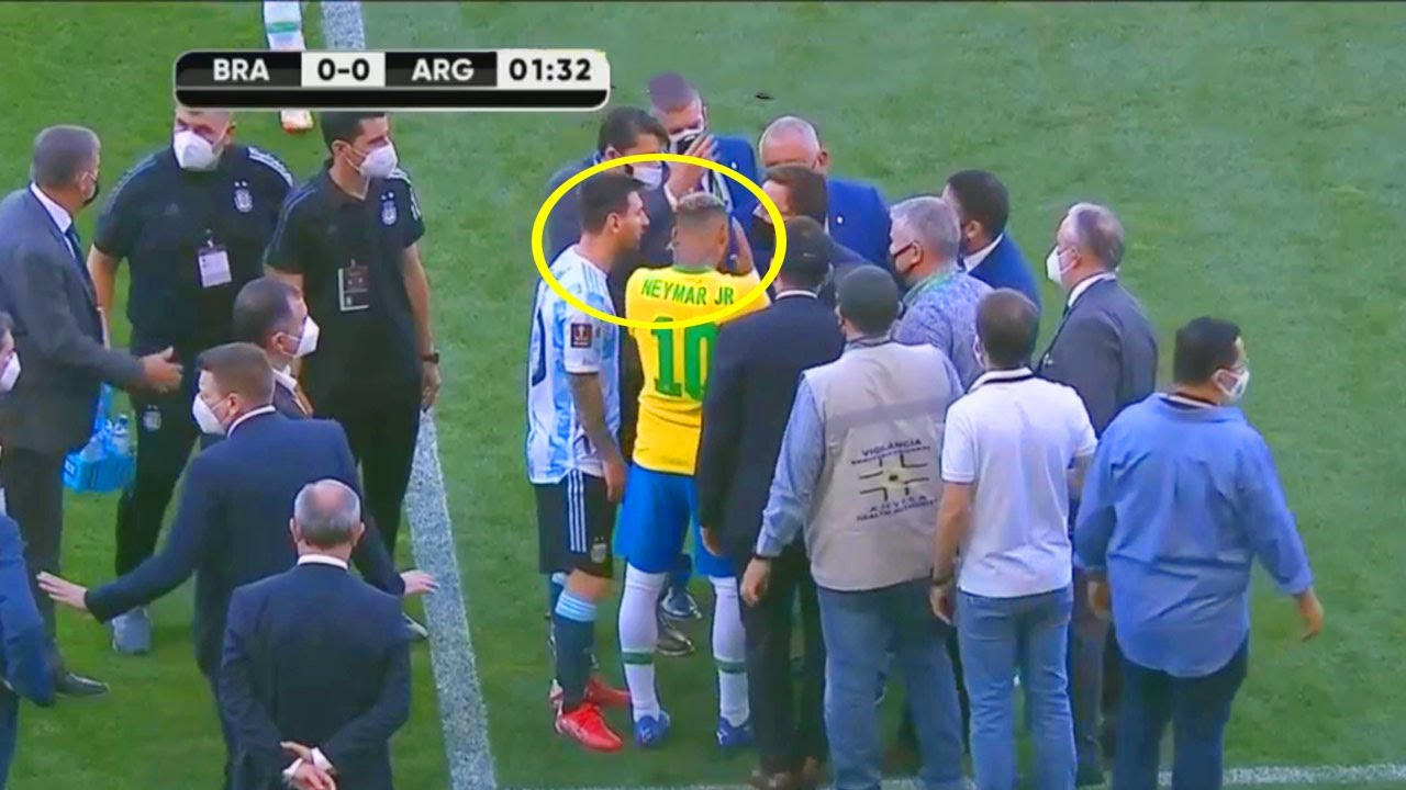  Messi Kesal dengan Cara Petugas Menghentikan Laga Brasil V Argentina