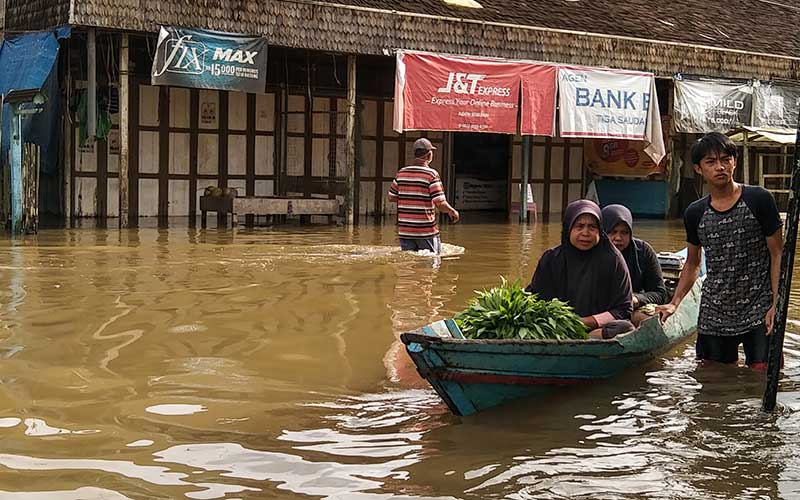  Sungai Mentataya Meluap, Puluhan Ribu Rumah di Kalimantan Tengah Terendam Banjir