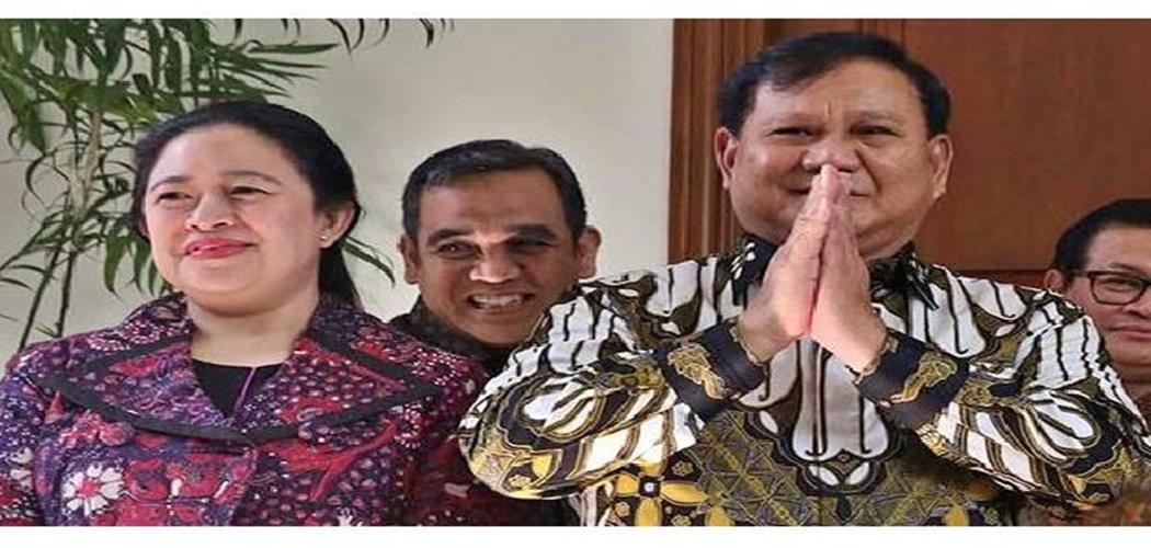 Politisi PDIP Puan Maharani yang juga Ketua DPR PR dan Ketua Umum Partai Gerindra Prabowo Subianto yang kini menjabat Menteri Pertahanan. - Istimewa