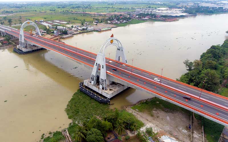  Pembangunan Jalan Tol Trans Sumatera JTTS Ruas Palembang Betung Sudah Mencapai 18 Persen