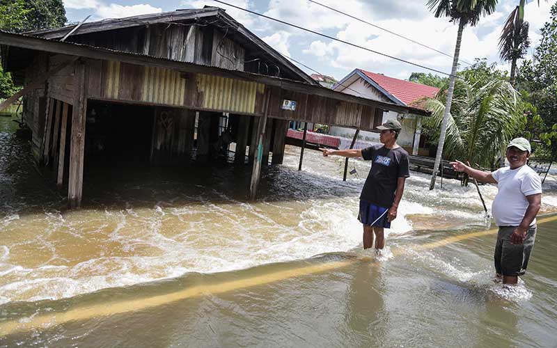  Puluhan Ribu Rumah di Kabupaten Katingan Kalimantan Tengah Terendam Banjir