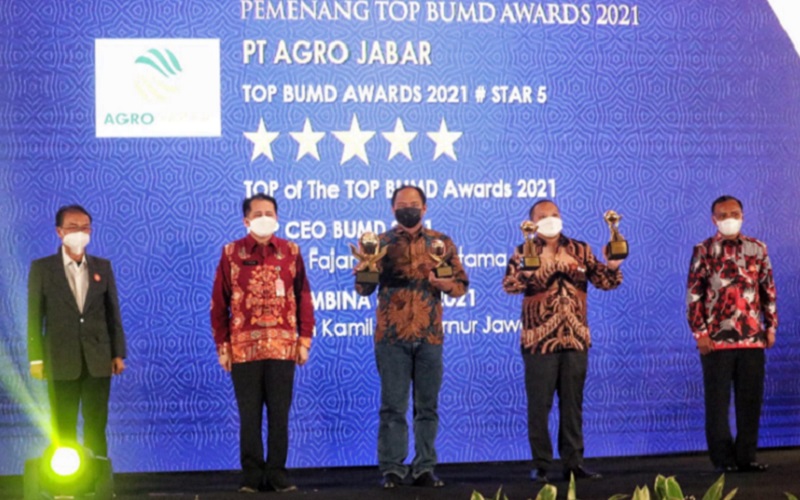  Agro Jabar Raih 4 Penghargaan TOP BUMD Award 2021