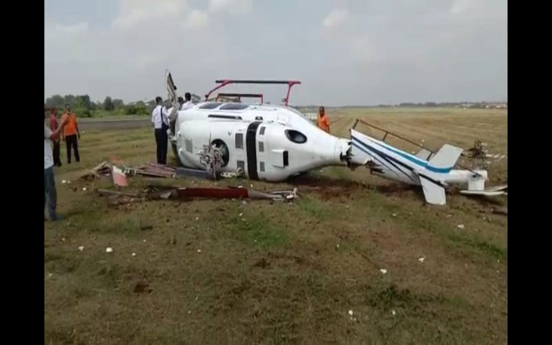  Helikopter Sekolah Penerbangan Jatuh di Tangerang, Polisi: Tak Ada Korban Jiwa