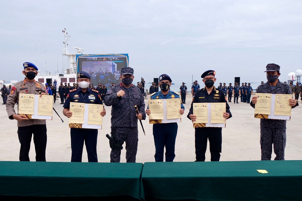  Bea Cukai dan Empat Instansi Lain Tandatangani Perjanjian Kerja Sama Pelaksanaan Operasi Laut Interdiksi Terpadu