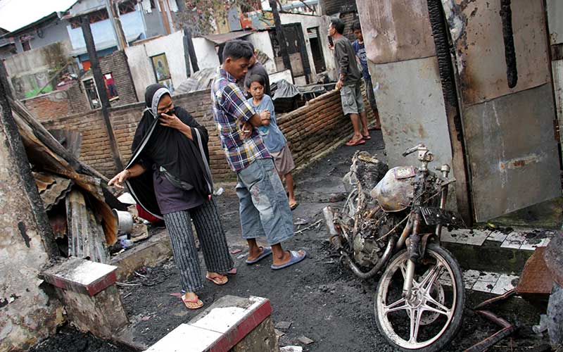  Kebakaran di Makassar Hanguskan Belasan Rumah Warga