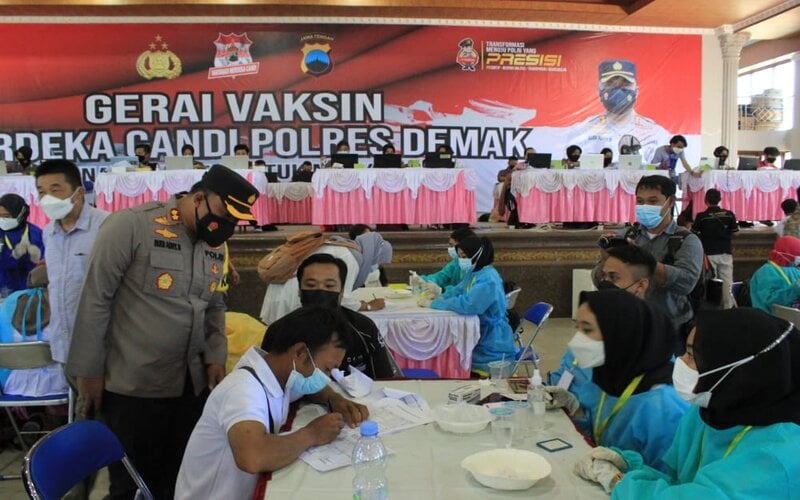  Percepatan Vaksinasi, Polres Demak Siapkan 15.000 Dosis Vaksin 