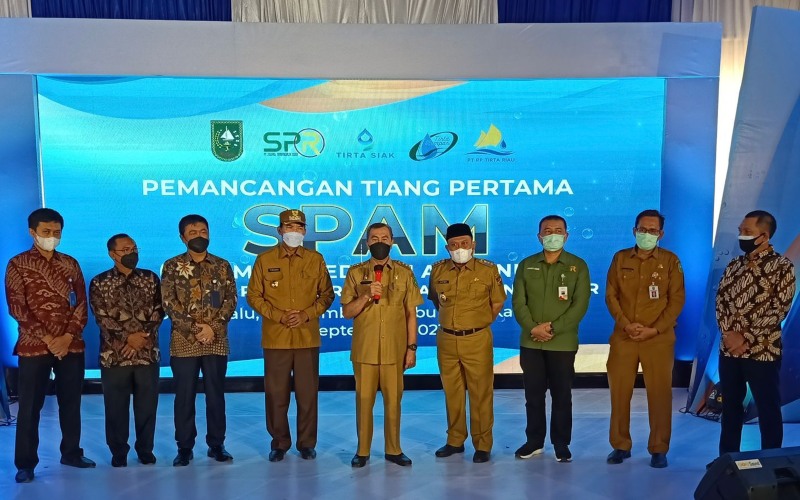  PTPP Pasang Tiang Pertama SPAM Lintas Kota Pekanbaru