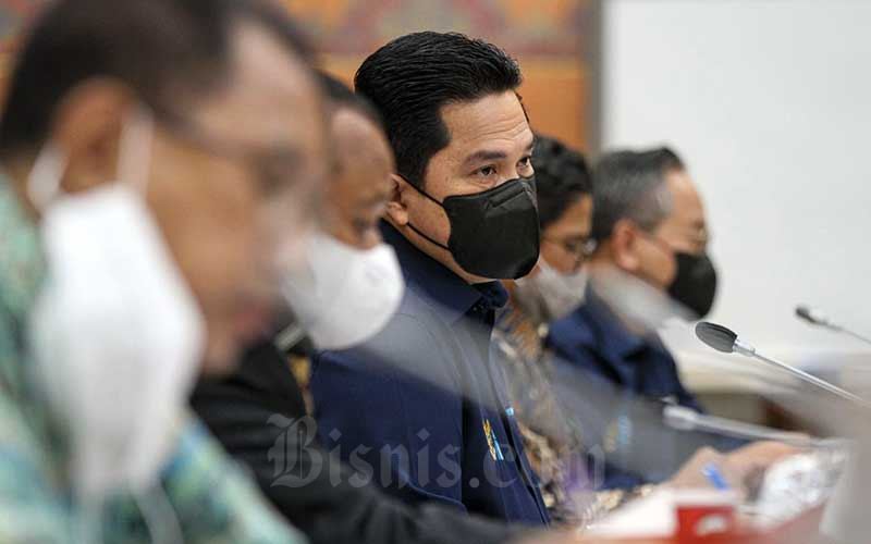  Erick Thohir Bersama Bahlil Lahadalia Ikuti Raker Dengan Komisi VI DPR RI