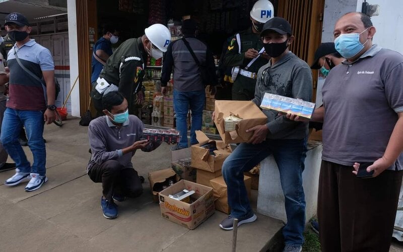  Jutaan Batang Rokok Ilegal Diamankan dari Seputar Malang