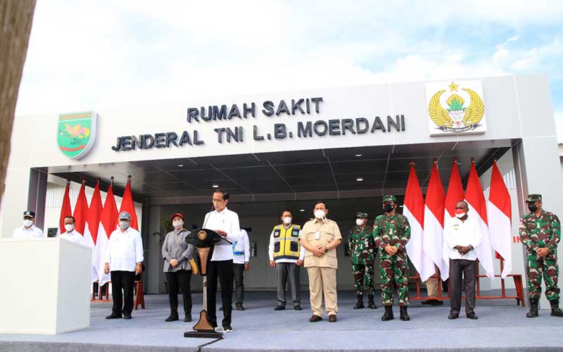  Presiden Joko Widodo Resmikan RS Modular Jenderal TNI LB Moerdani di Papua