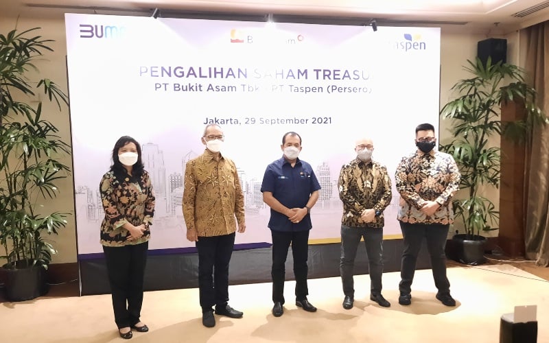  PTBA Lepas Saham Treasuri ke Taspen Rp598,5 Miliar