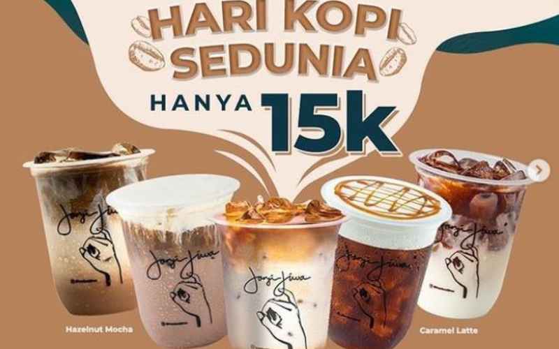 Janji Jiwa rayakan Hari Kopi Sedunia dengan berikan promo kopi harga Rp 15 ribu.