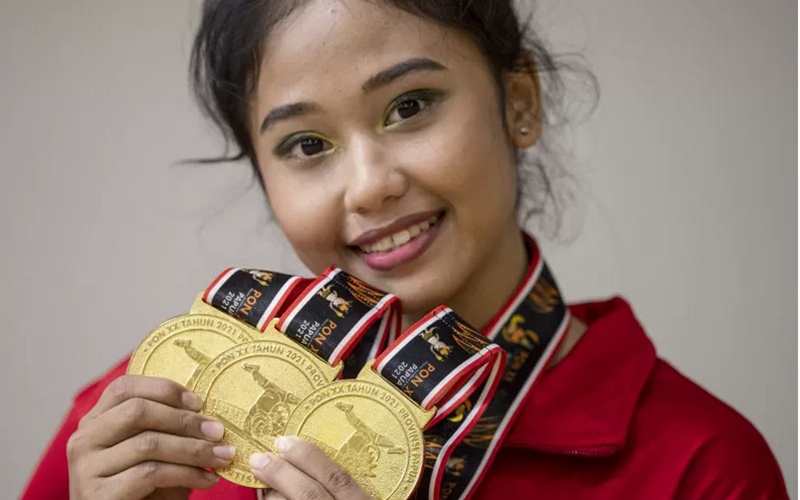  Rifda Irfanaluthfi Pesta Medali, Raih Empat Emas di PON Papua
