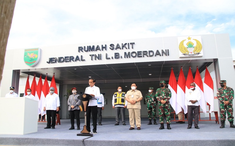  PTPP Bersama Presiden Jokowi Resmikan RS Covid-19 di Papua