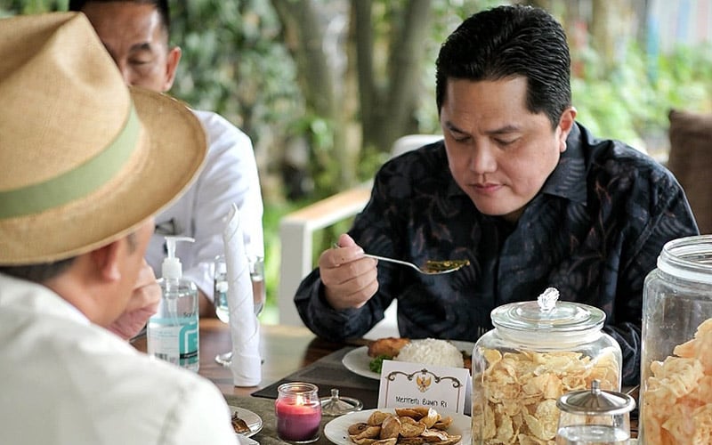  Ridwan Kamil Bocorkan Tips Makan Jengkol ke Erick Thohir