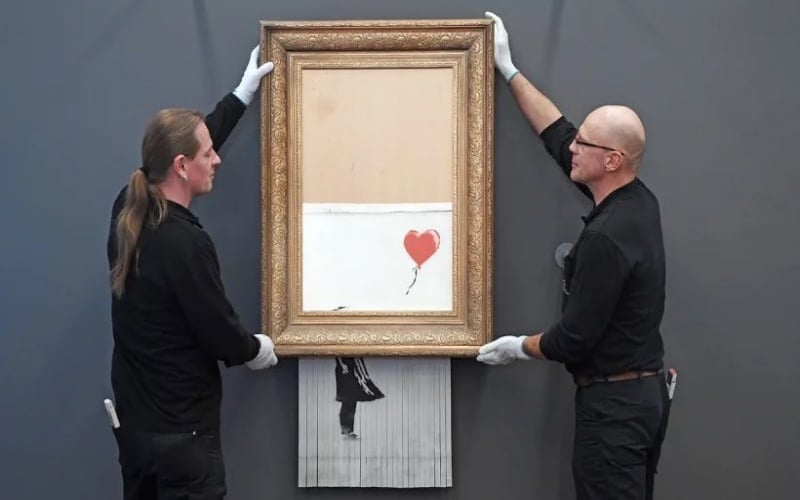 Lukisan Robek Banksy Dilelang, Terjual dengan Harga Fantastis