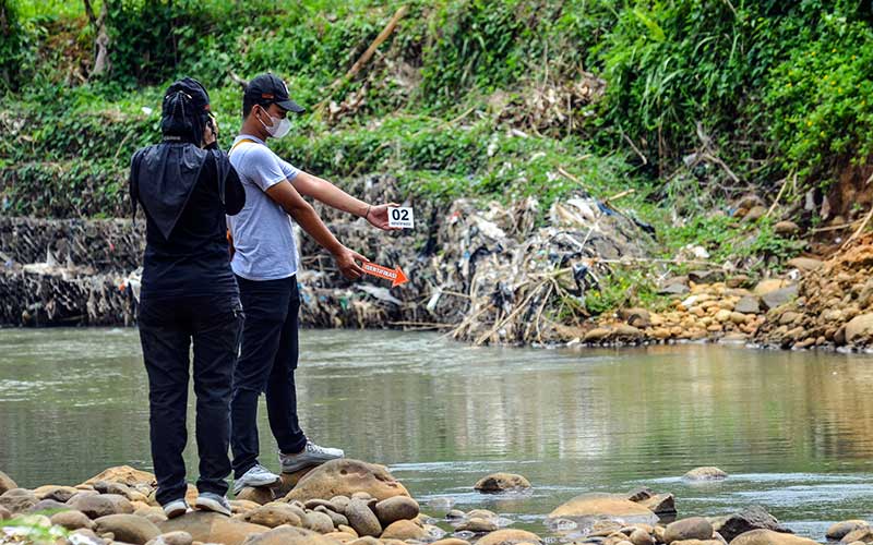  Polres Ciamis Gelar Olah TKP Tewasnya 11 Siswa Yang Tenggelam Saat Susur Sungai