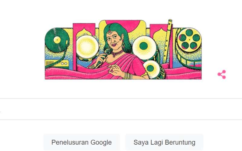 Pedangdut Indonesia Ellya Khadam Diabadikan di Google Doodle Hari ini