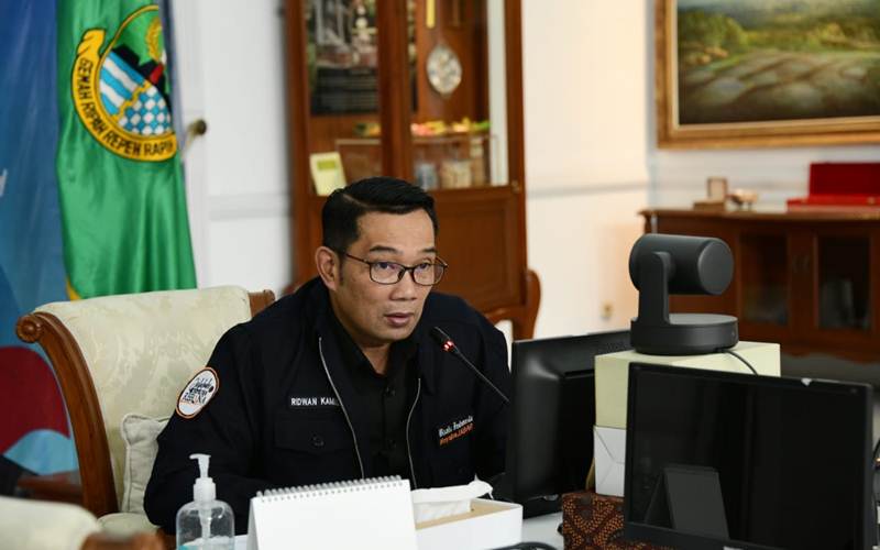 Gubernur Jawa Barat Ridwan Kamil menyebutkan 11 kabuten/kota masuk dalam status zona merah./Istimewa-Humas Jabar