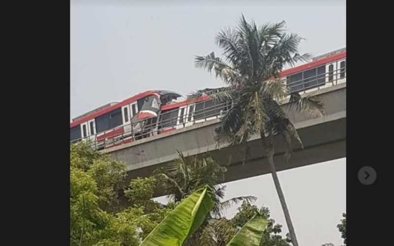  Beredar Video LRT Jabodebek Kecelakaan di Kawasan Munjul, Jakarta Timur