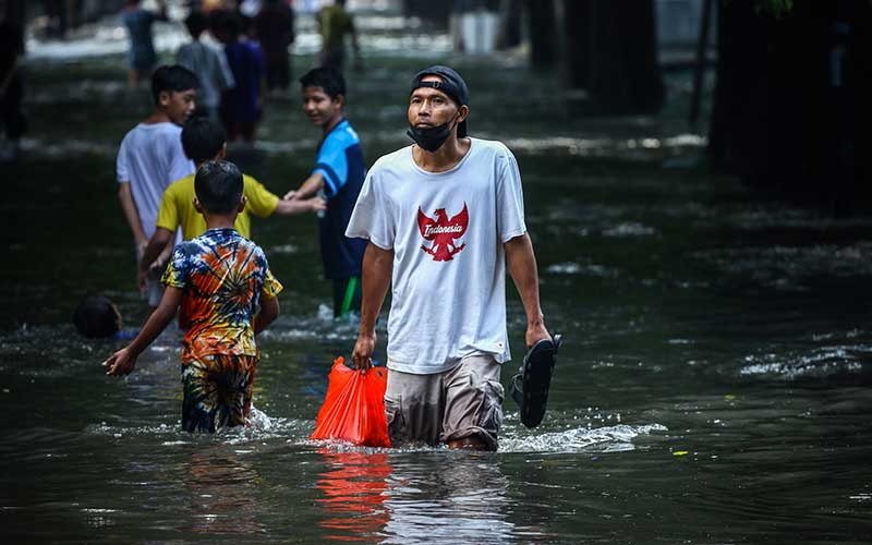  intensitas Hujan Tinggi, Sejumlah Wilayah di Jakarta Terendam Banjir