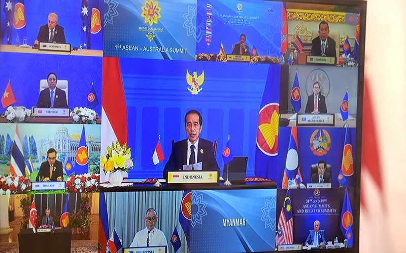  Presiden Joko Widodo Ikuti KTT ASEAN-Australia Secara Virtual