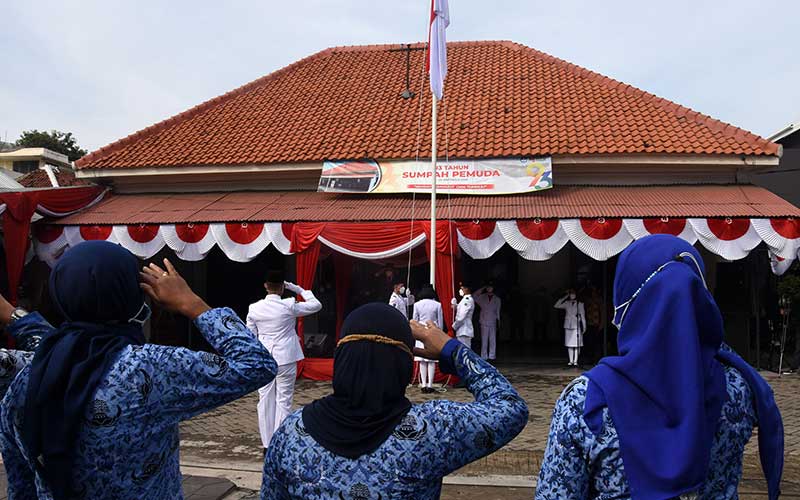  Upacara Hari Sumpah Pemuda di Museum Sumpah Pemuda