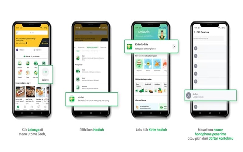  Grab Tampilkan Fitur Baru Berbagi Hadiah Grabgift