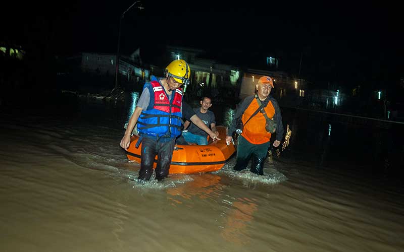  Ratusan Rumah di Rangkasbitung Terendam Banjir Hingga 1,5 Meter