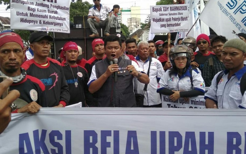  UPAH MINIMUM: Tahun Ini Tidak Naik, Buruh di Sumatra Utara Ultimatum Pemerintah