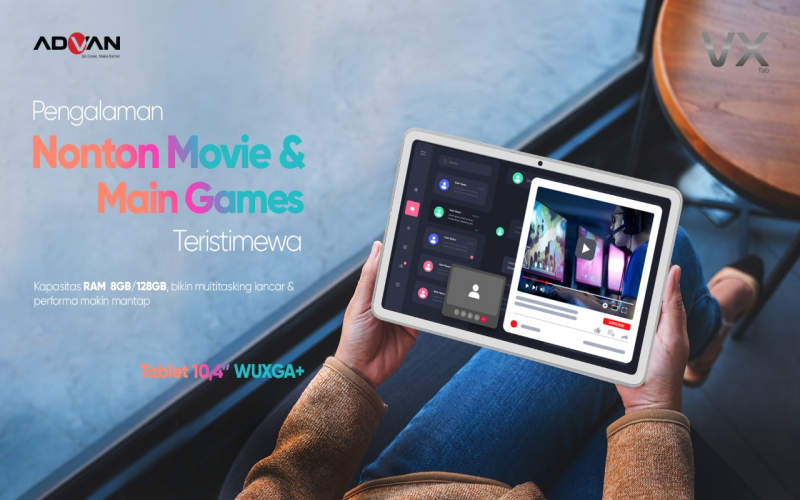  Advan Hadirkan Tab Premium untuk Nonton Film dan Bermain Game