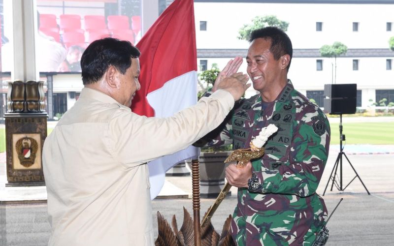  Bertemu Andika Perkasa, Menhan Prabowo Singgung Komando Teritorial 
