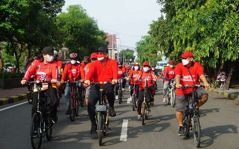  Sambut Hari Pahlawan, PDIP Gowes Bersama di Kawasan Kota Tua