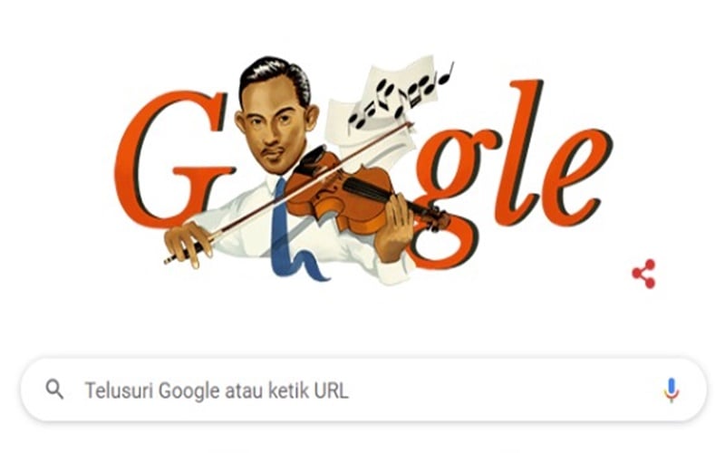 Ismail Marzuki Tampil di Google Doodle Hari Ini