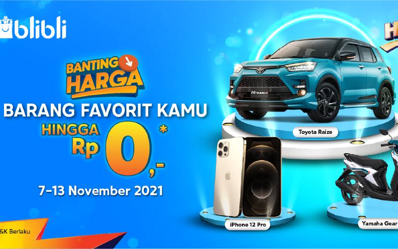  Banting Harga Toyota Raize Rp0, Blibli Gelar Lagi-Lagi Dikagetin Histeria 11.11