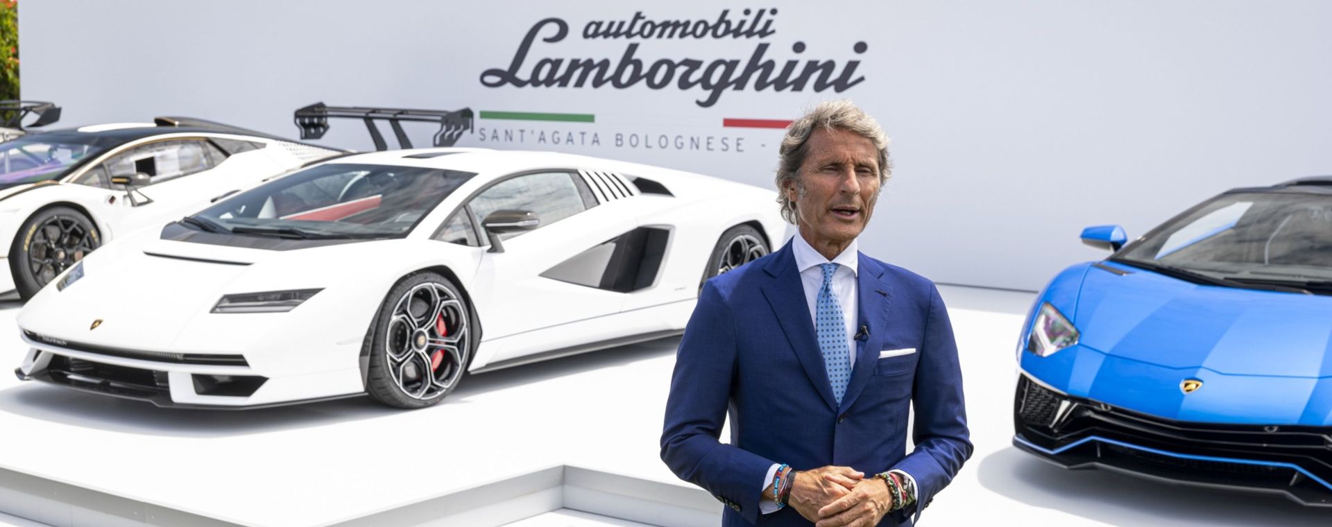 CEO Lamborghini SpA Stephan Winkelmann dalam Motorsport Gathering di Carmel, California, AS, Jumat (13/11/2021)/Bloomberg-David Paul Morris
