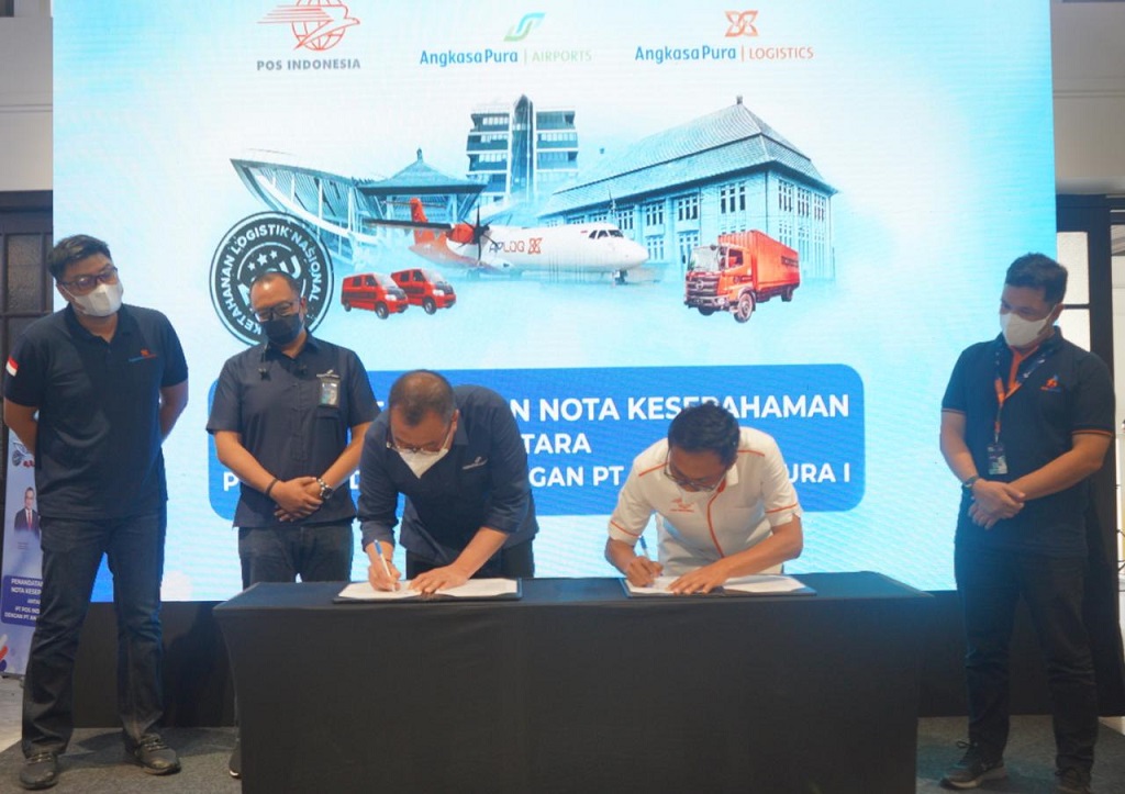  Tingkatkan Daya Saing Bisnis Logistik, Angkasa Pura I Tandatangani MoU dengan Pos Indonesia