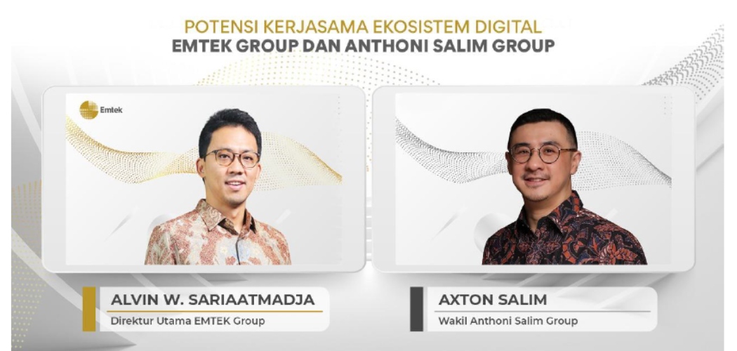 Emtek Group dan Anthoni Salim Group mengumumkan rencana kerja sama ekosistem digital antara kedua perusahaan pada Kamis (12/8/2021)./Istimewa
