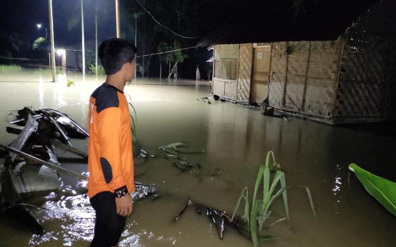 Banjir Melanda 45 Hektare Sawah di Kabupaten Batu Bara, 10 Unit Rumah Terendam