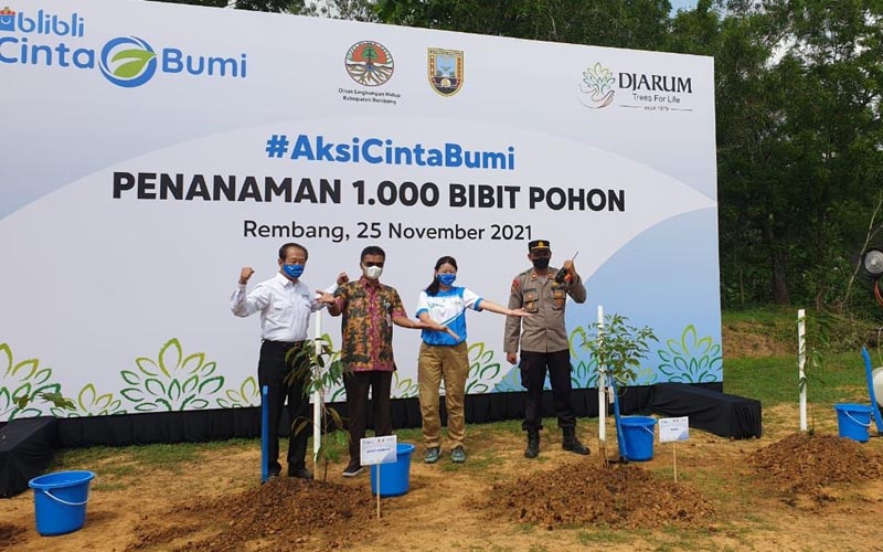  Blibli Tanam 1.000 Bibit Pohon, Hasil Mengumpulkan Kardus Bekas