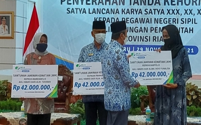  Pemprov Riau Lindungi Pegawai Non ASN Lewat BPJamsostek
