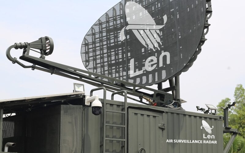 Radar Len S-200 inovasi PT Len Industri yang ditujukan untuk melakukan pengawasan wilayah udara./PT Len Industri