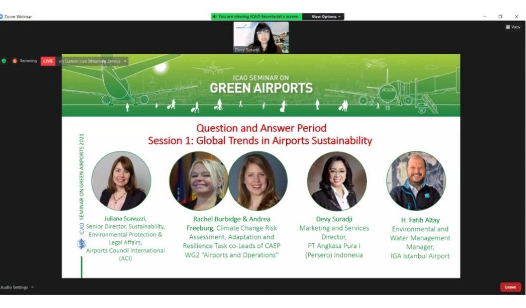  Angkasa Pura I Jadi Contoh Penerapan Inisiatif Green Airport pada Seminar Green Airport ICAO