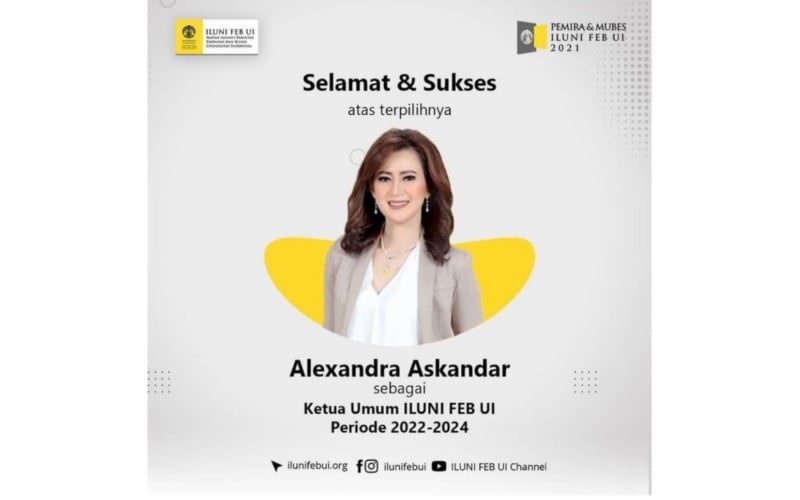  Tok! Wadirut Mandiri Alexandra Askandar Terpilih jadi Ketum Iluni FEB UI 2022-2024