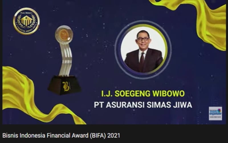 Bos Simas Jiwa Soegeng Wibowo Sabet Best CEO Industri Asuransi di BIFA 2021