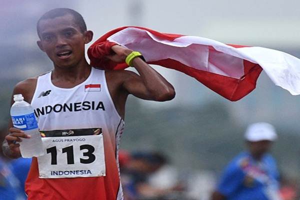 Ilustrasi-Pelari maraton Indonesia Agus Prayogo/Antara